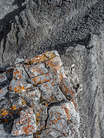 Looking straight down the nose of our pinnacle - we won't be downclimbing that.
