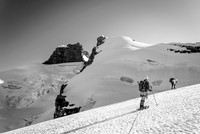 If only there was an easy way to the ascent ridge at center! Unfortunately there isn't.