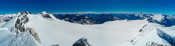 The entire main Lyell Icefield laid out under us.