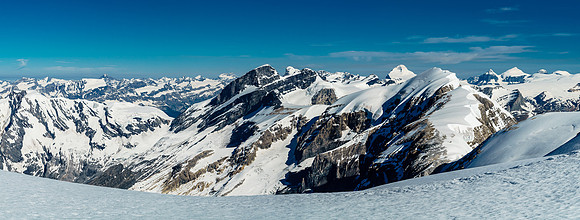 Whiterose, Alexandra, Bryce, Queens, Columbia, Oppy, Farbus, North and South Twin, Alberta and Stutfield Peak (L to R).