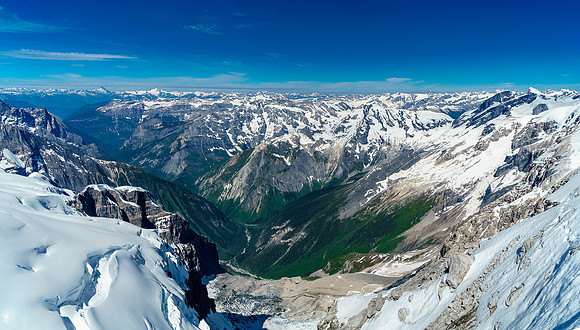 One more view into the gorgeous (but hellish to travel through!) Lyell Creek valley - an approach route for Alexandra (from left to right)