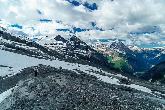At the top of the slabs now, this is looking back at Mons Peak.
