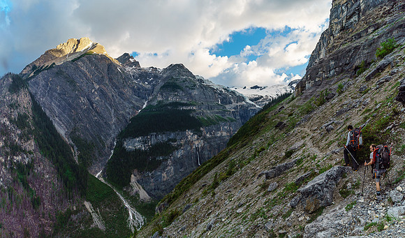 Note the trail visible in the scree ahead of us. I can still smell the fresh air as I look back on this photo. Heaven.