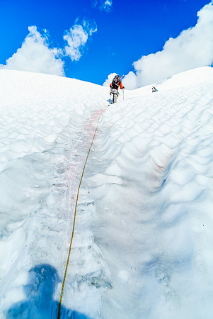 Onto the glacier and the real plod begins...
