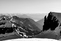 Looking through the Walter / Ernest col towards Kinbasket Lake.