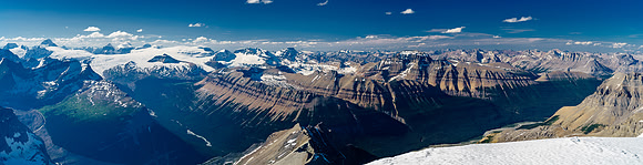 King Edward, Columbia, South Twin, North Twin, Alberta, Castleguard, Snow Dome, Andromeda, Terrace, Athabasca, Brazeau, Saskatchewan and Cirrus