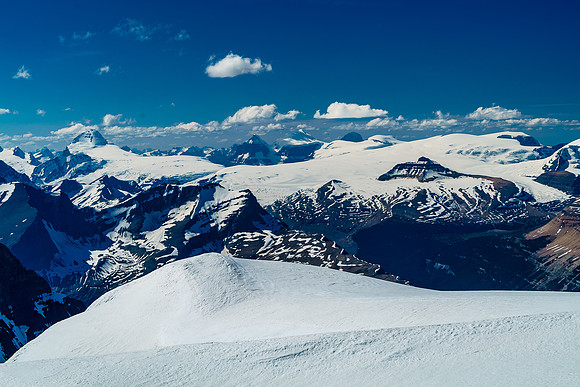 Mount Columbia at left now, in this view towards the Columbia Icefield.