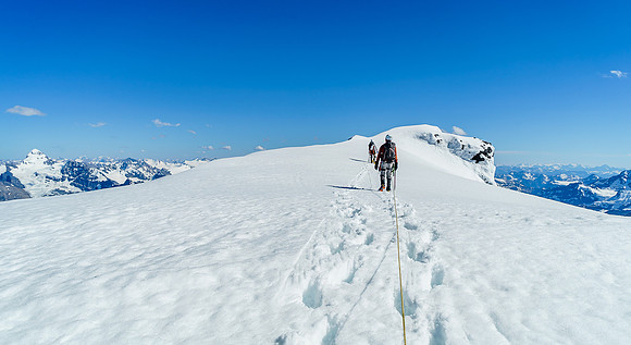 Note the slushy snow as we traverse at over 11,000 feet.
