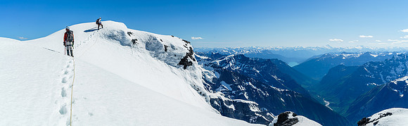 Awesome views as we approach the summit of Ernest Peak.