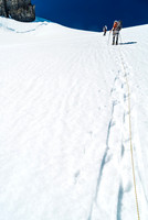 Steeper slopes to the Ernest / Edward col.