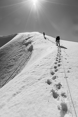 The summit ridge of Ernest Peak.