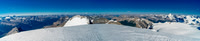 Looking east over Rudolph Peak - our next destination - with peaks from Saskatchewan to Amery to Forbes in the distance.