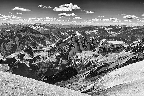 One more view towards Whiterose Mountain at center foreground with Cockscomb to the left and the Chess Group beyond at distant right.