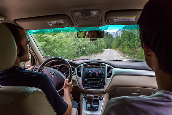 The Bush River FSR is usually in just as good shape as the Spray Lakes road ever is.