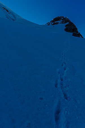 Looking back at our descent route from Rudolph Peak.