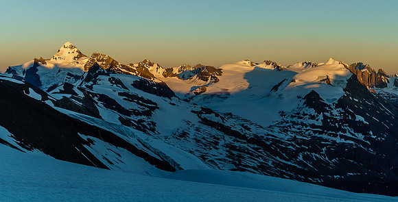 Late evening lighting on Forbes and Mons Peak.