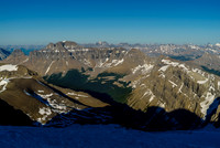 Stunning views down Arctomys Creek towards Erasmus and Sullivan Peak with Arctomys at foreground right.