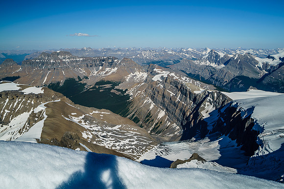 Looking west towards Erasmus, Sullivan and Arctomys with the Glacier Lake valley out of sight at right.