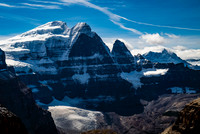 Twin's Tower and North Twin rise thousands of feet from the deep valley beneath them, known as the "Black Hole".