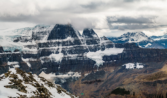 I love that little tarn that sits beneath the huge north face of Twin's Tower.