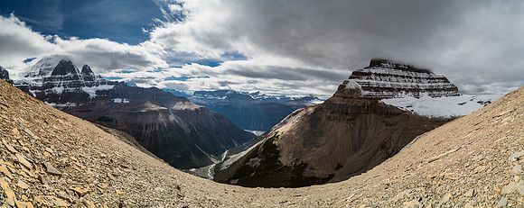 The view behind us looking down Habel Creek as we grovel up the southwest slope.