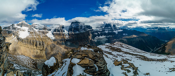 Views back down the SW ascent slope to Habel Creek.