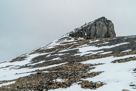 Grinding up the summit block.