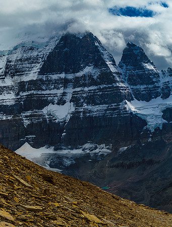 More impressive views of the 1500 meter north face of Twin's Tower and Son of a Twin to the right.