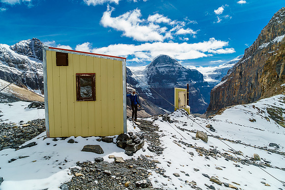 The Alberta hut sleeps 6 but one person is on the floor. It's not huge.