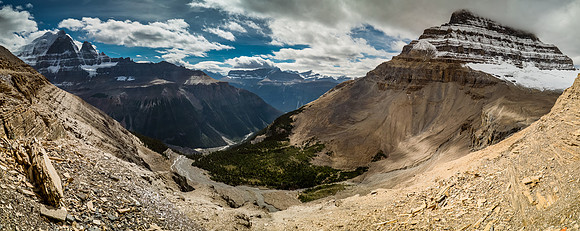 The view behind us looking down Habel Creek as we grovel up the southwest slope.