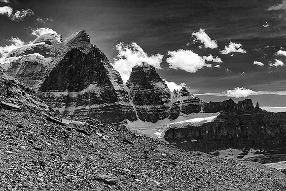 The dark and scary north face of Twin's Tower and Son of a Twin.