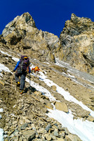 Rock fall kept us alert - especially coming down from the gully to our right.