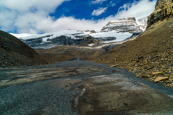 At the bottom of the valley between Little Alberta and "Big" Alberta.