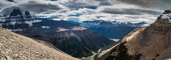 The view behind us looking down Habel Creek as we grovel up the southwest slope.