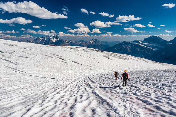 Lots of holes to avoid on the glacier.