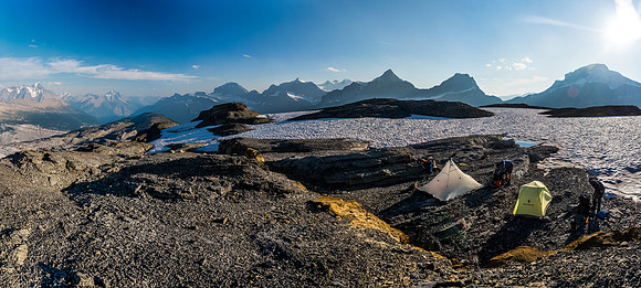 Evening settles in around camp.