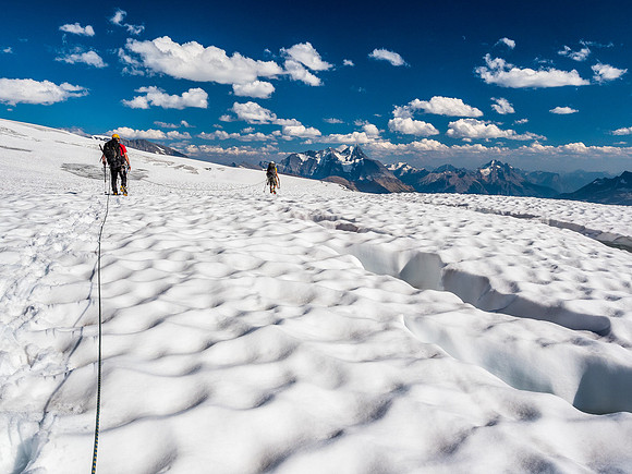 Exiting the glacier.