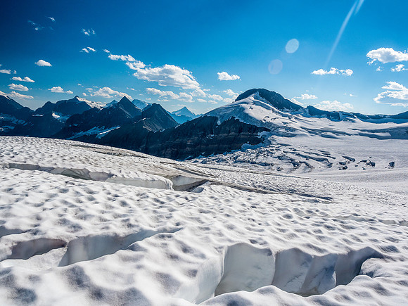 Exiting the glacier.
