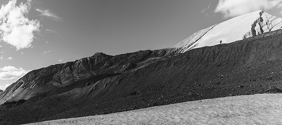 This is looking back at Steven with Whistling Rock Peak high above him in the background.