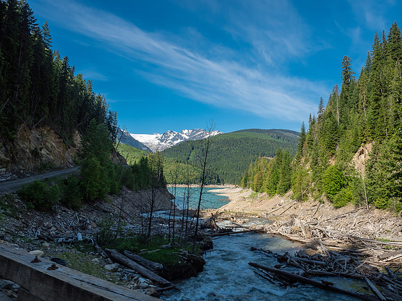 One of the many bridges / streams that we crossed on route to the end of the Sullivan River FSR.