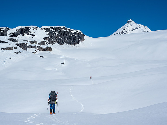 A steep grunt to camp.