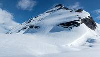 Watching Steven descend the south face - now in full sun.