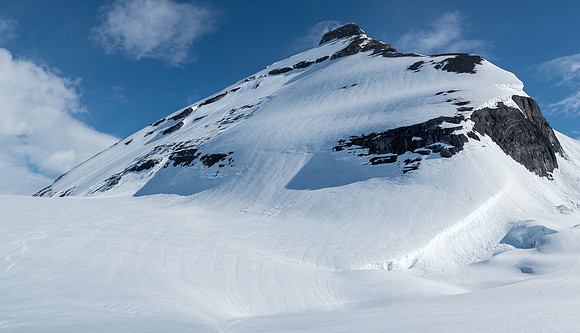 Watching Steven descend the south face - now in full sun.