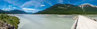 Back near the Bush River FSR, looking at the Bush River running into Kinbasket Lake on the left.