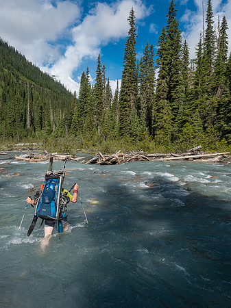 A feisty stream crossing.