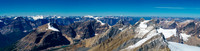 Serenity and Hooker in the distance at left. Catacombs on the left over Mount Palmer, Geikke in the far distance, Robson, Fryatt and Edith Cavell all visible far away over Thorington Tower.