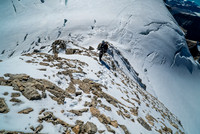 Descending to the Woolley col.