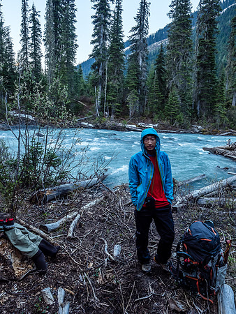 Steven and I have already crossed Bryce Creek and are waiting for Ben.