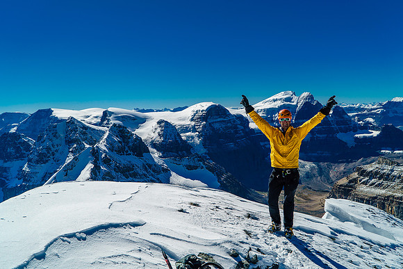 Vern on the summit of Mount Woolley.