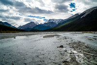Crossing the Sunwapta River was easy in late summer.